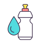 external Water-Bottle-road-trip-filled-color-icons-papa-vector icon