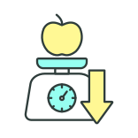 external Weighing-Apple-dealing-with-inflation-filled-color-icons-papa-vector icon