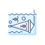 external Zooplankton-Net-marine-exploration-filled-color-icons-papa-vector icon