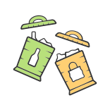 external container-zero-waste-swaps-kitchen-filled-color-filled-color-icons-papa-vector icon