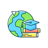 external international-education-types-of-travel-color-filled-filled-color-icons-papa-vector icon