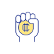 external-Hand-With-Crypto-Token-making-money-on-crypto-filled-color-icons-papa-vector