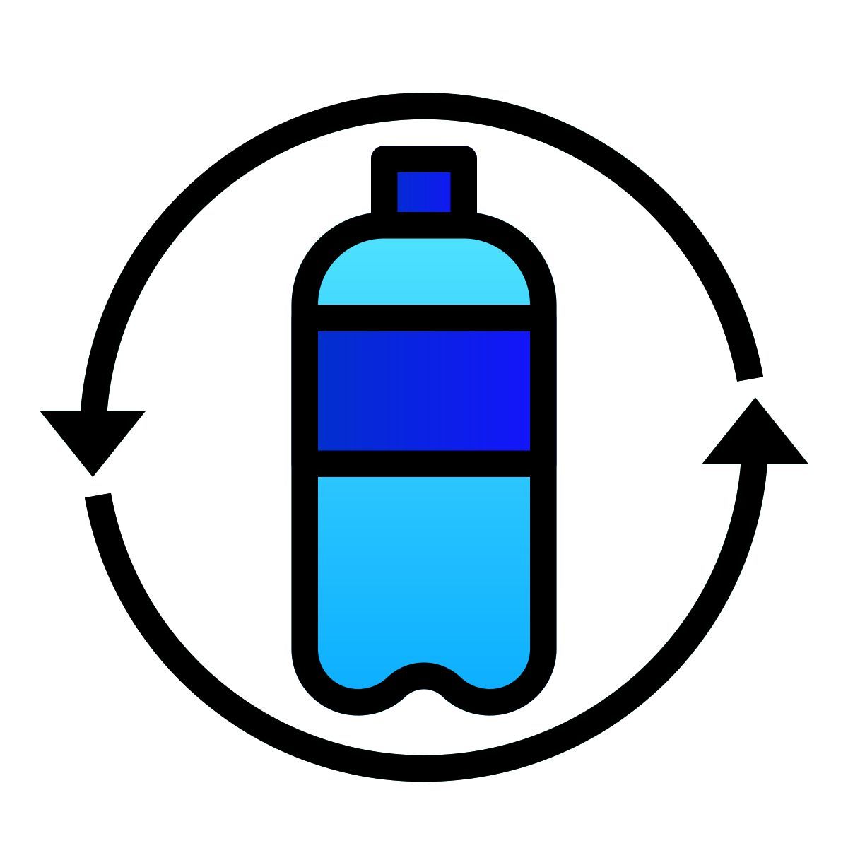 recyclable bottle icon