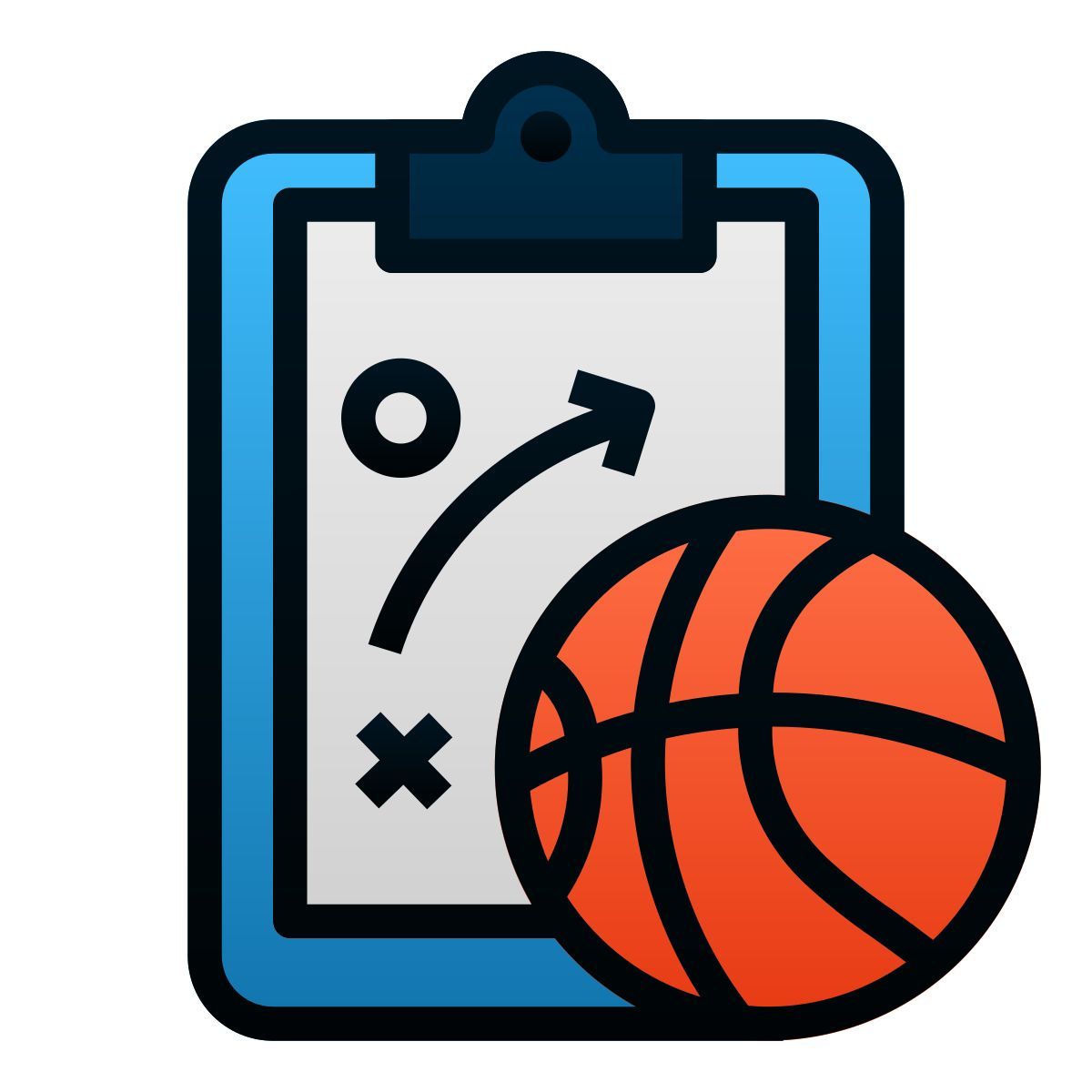 basketball strategy icon