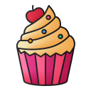 external cupcake-sweet-and-dessert-filled-line-gradient-filled-line-gradient-andi-nur-abdillah-2 icon