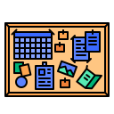 external corkboard-office-filled-outline-02-chattapat- icon