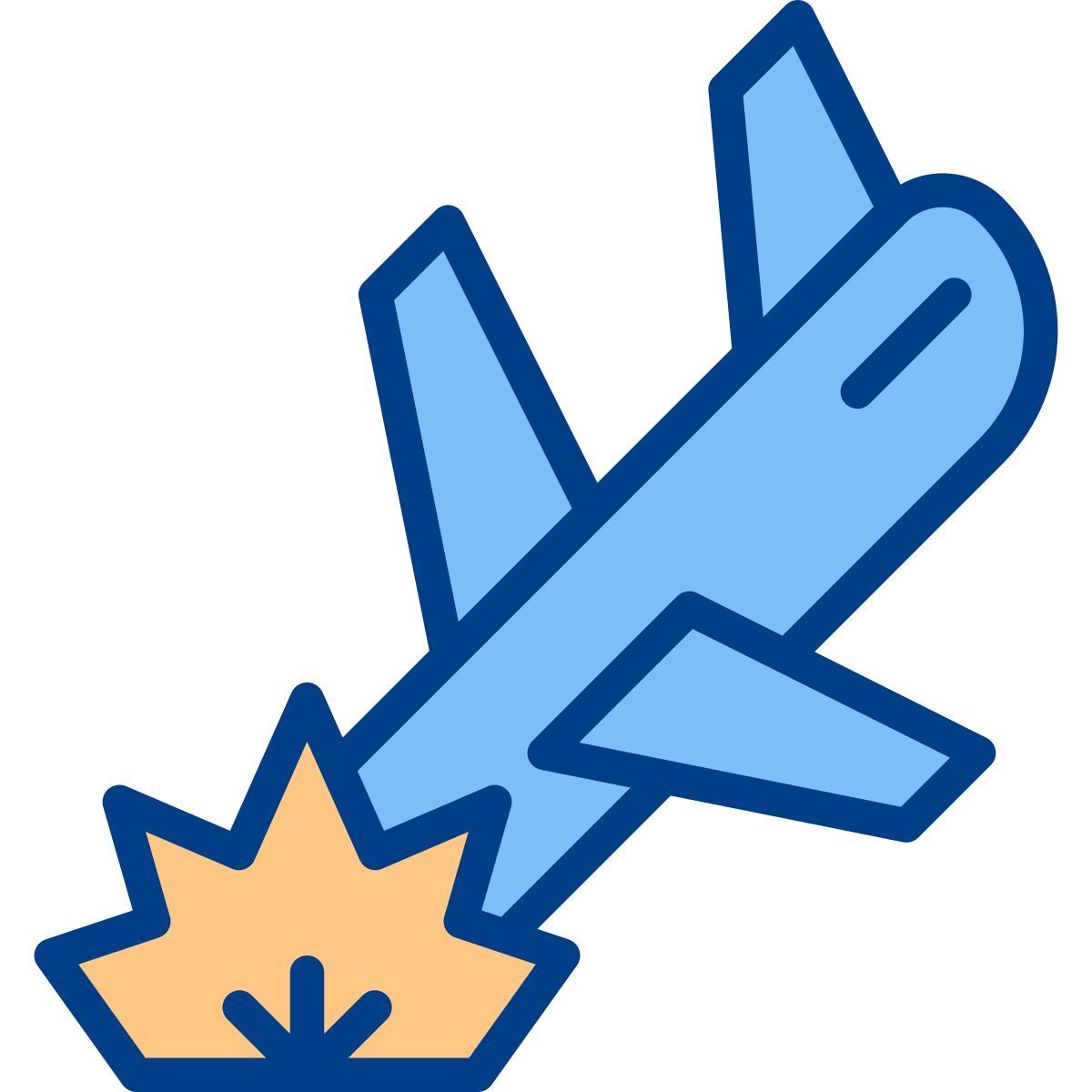 airplane crash icon