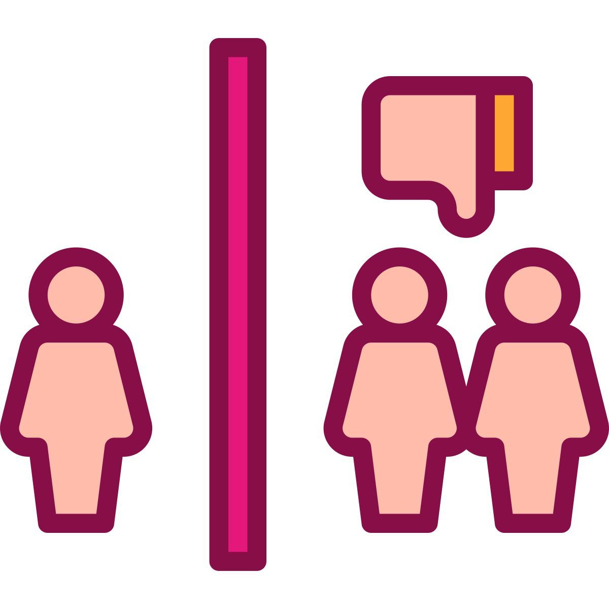 avoid negative people icon