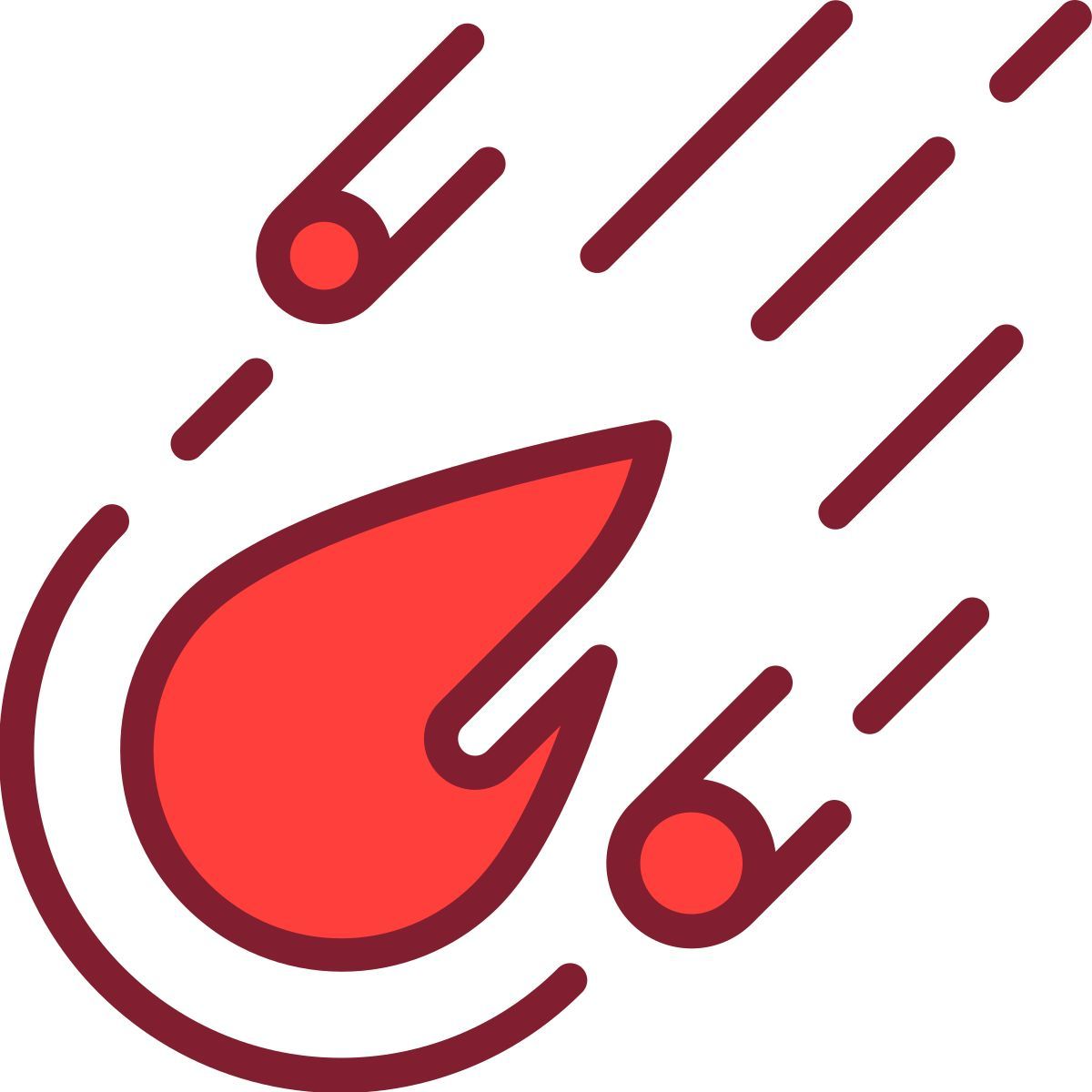 falling asteroid icon