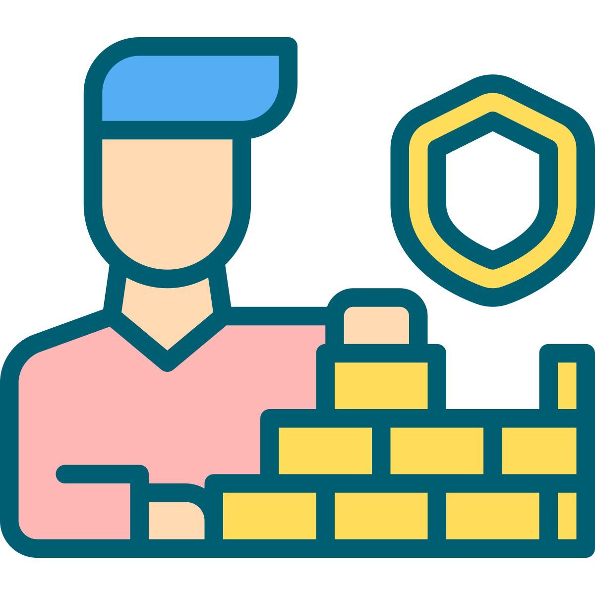 programmer building wall icon