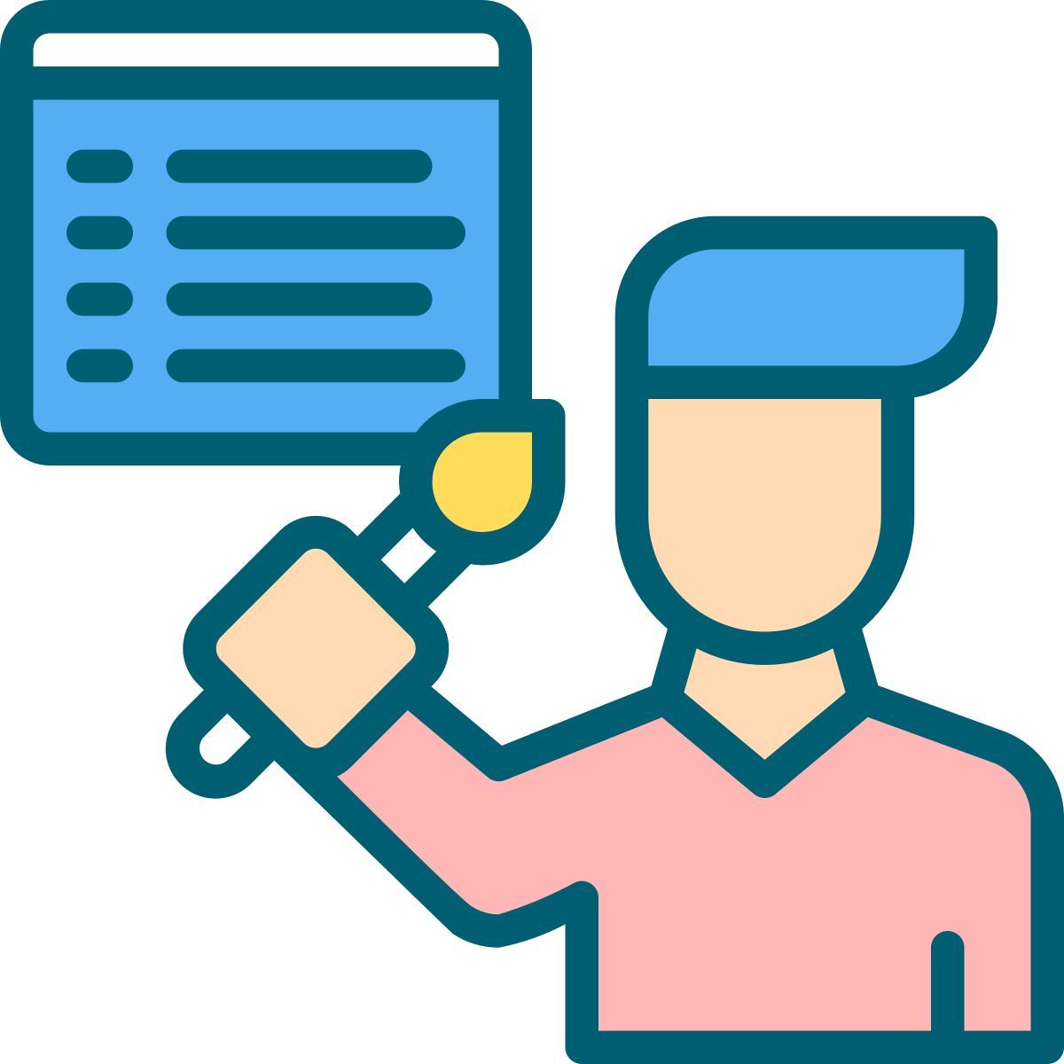 programmer with document icon