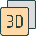 external 3D-adobe-after-effects-filled-outline-berkahicon icon