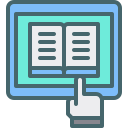 external E-Book-online-learning-filled-outline-berkahicon icon