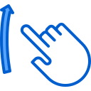external Flick-Up-hand-gestures-on-ipad-filled-outline-berkahicon icon