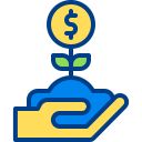 external Hand-Holding-Money-Flower-business-growth-filled-outline-berkahicon icon