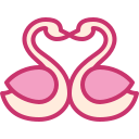 external Kissing-Swans-love-filled-outline-berkahicon icon