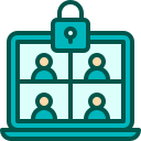 external Safety-online-meeting-filled-outline-berkahicon icon