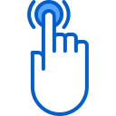 external Tap-And-Hold-hand-gestures-on-ipad-filled-outline-berkahicon-4 icon