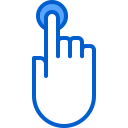 external Tap-hand-gestures-on-ipad-filled-outline-berkahicon-4 icon