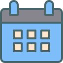 external date-survey-filled-outline-berkahicon icon