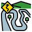 external curve-car-accident-filled-outline-chattapat- icon