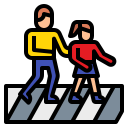 external crosswalk-safe-driving-filled-outline-chattapat- icon