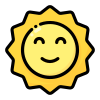 external Sunny-Weather-travel-and-vacation-filled-outline-deni-mao icon