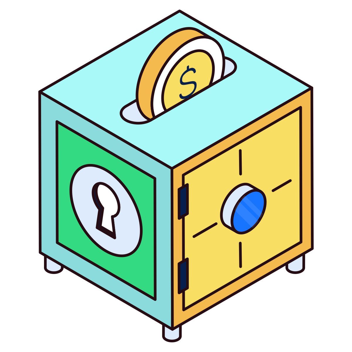 bank safe secure icon