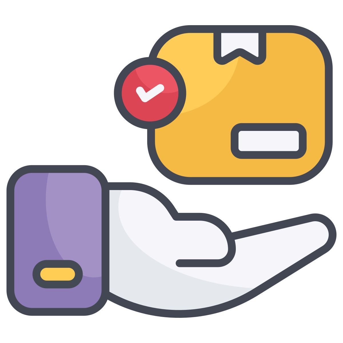 checked parcel icon