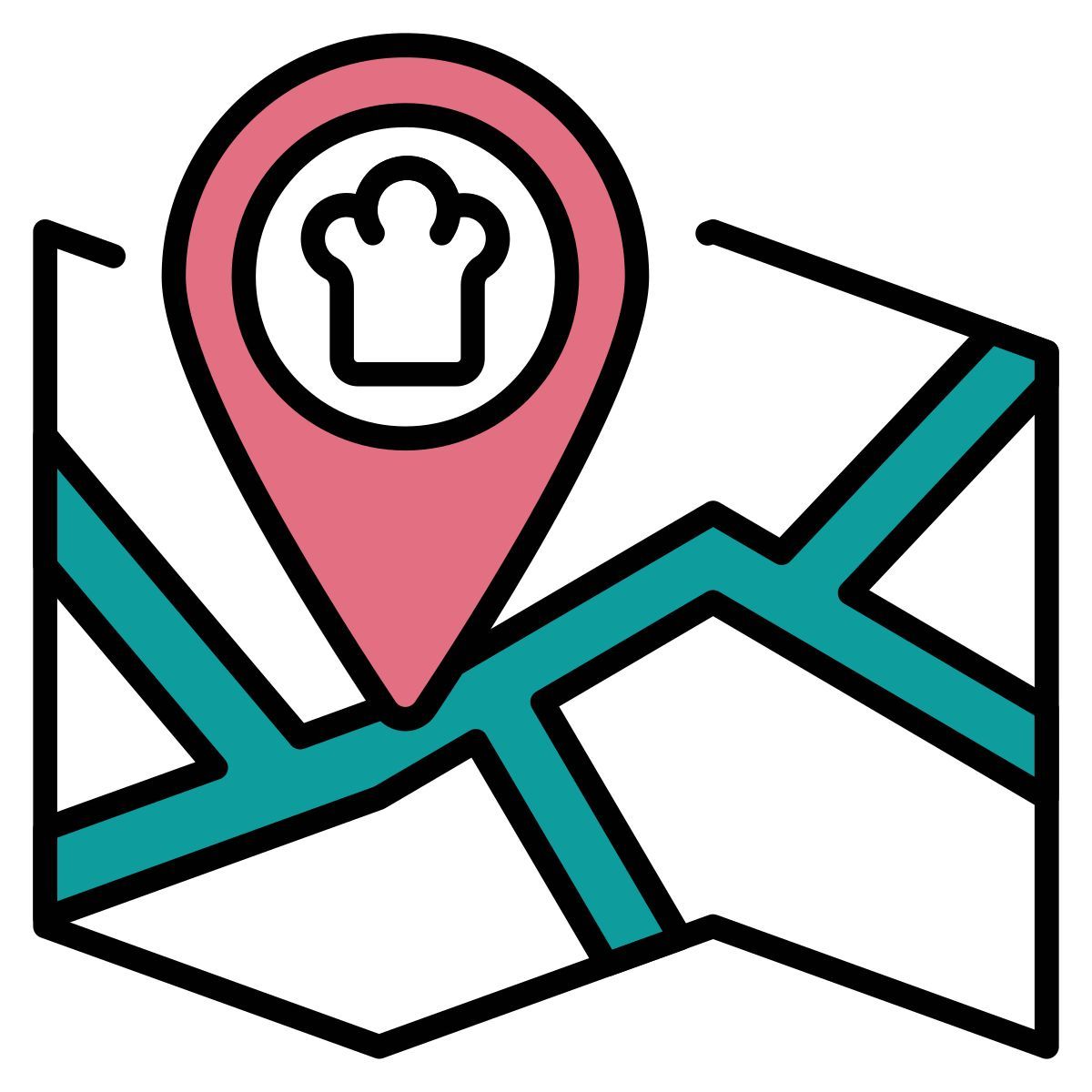 restaurant location icon