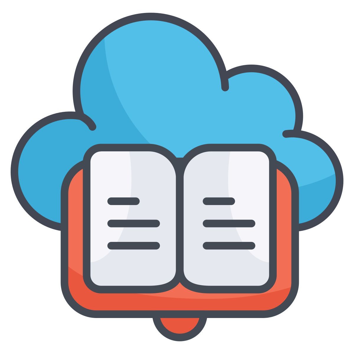 cloud book icon