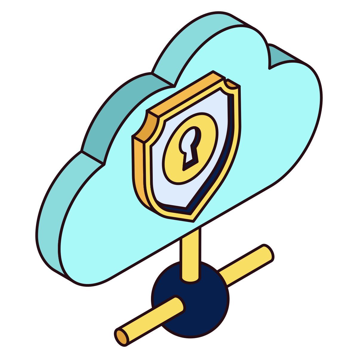 Coffre-fort pour les données dans le cloud icon