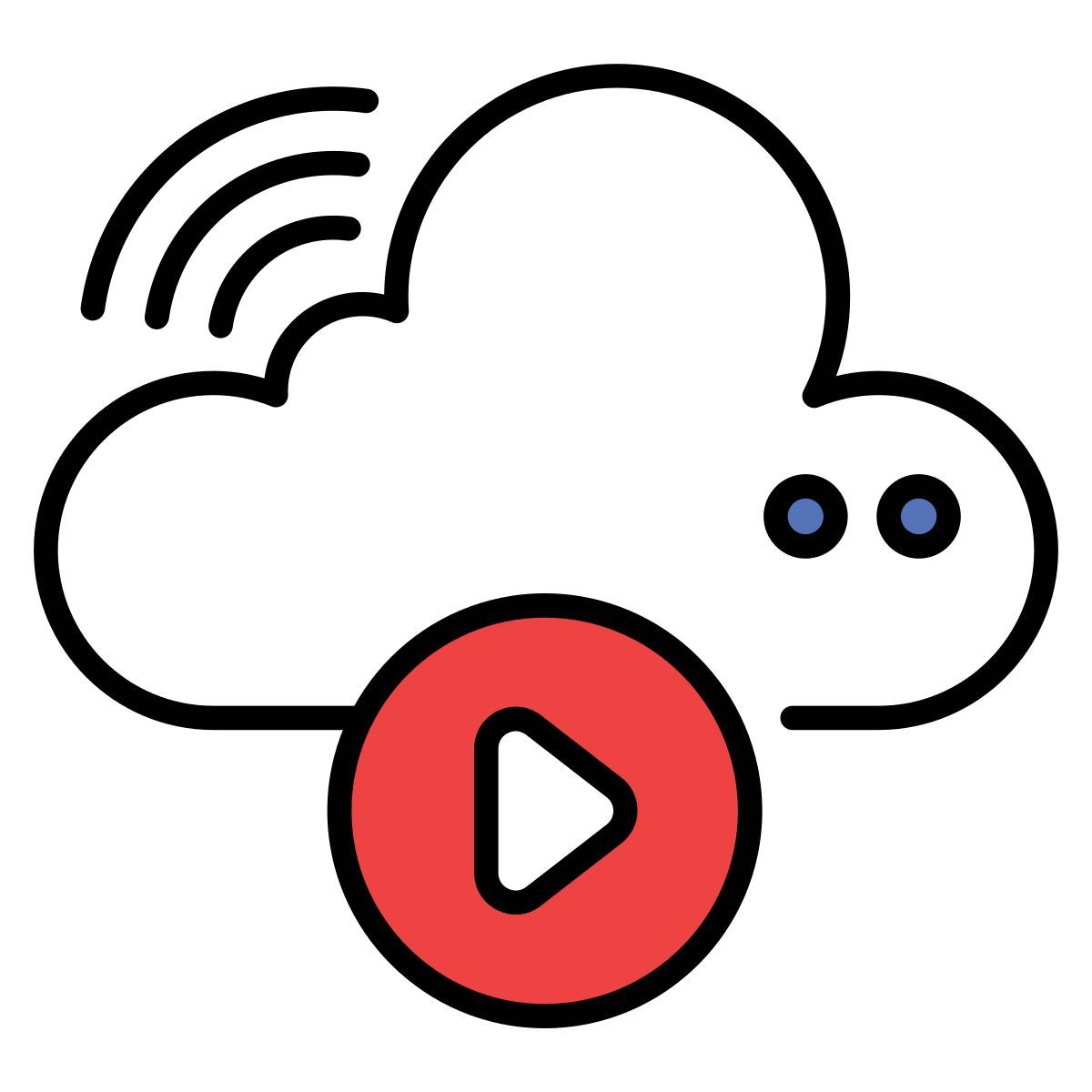 cloud streaming icon