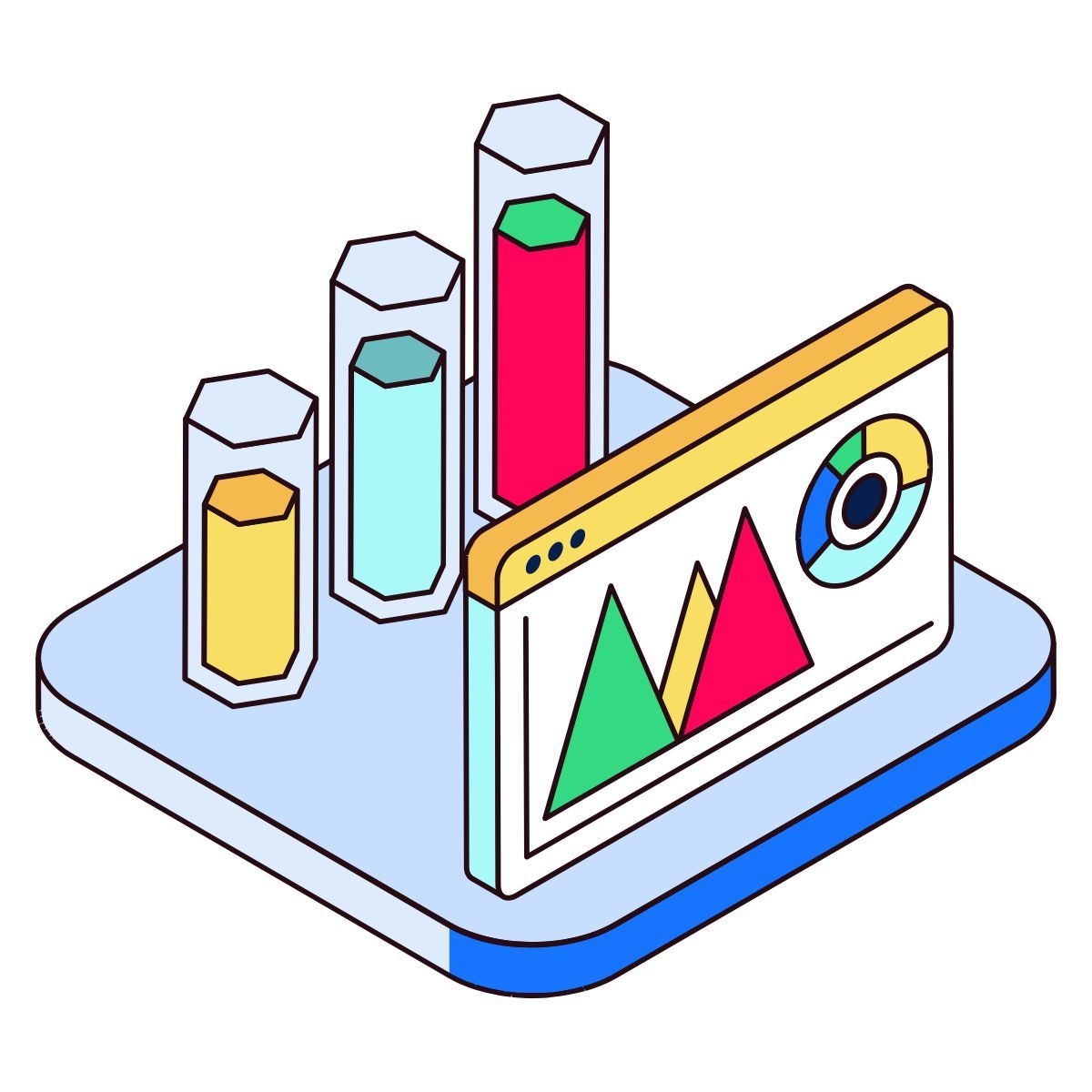 digital data analytics icon