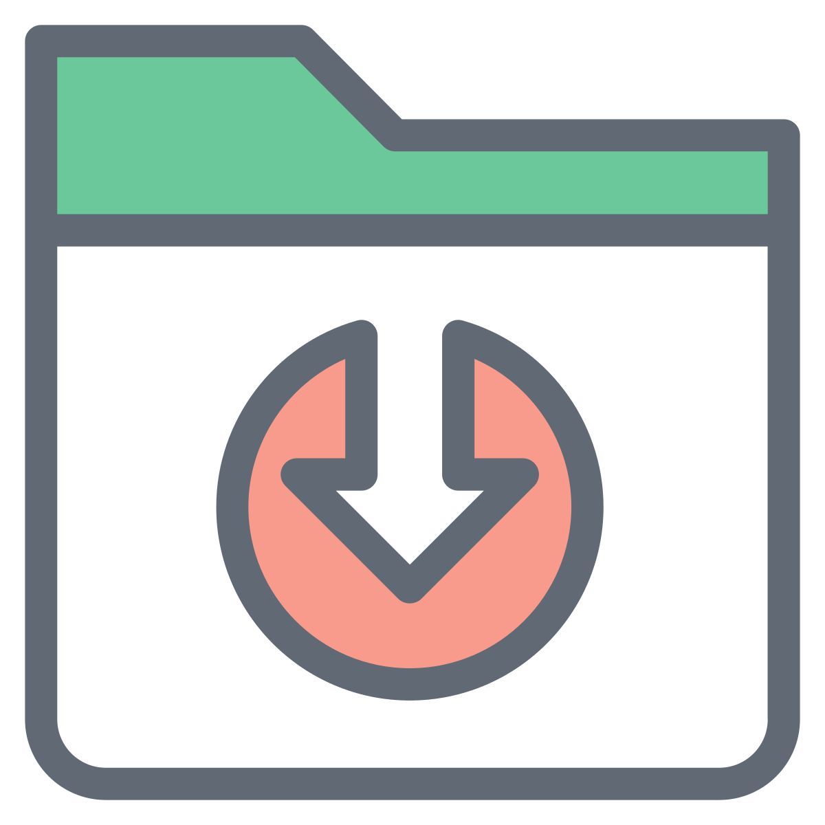 ordner herunterladen icon