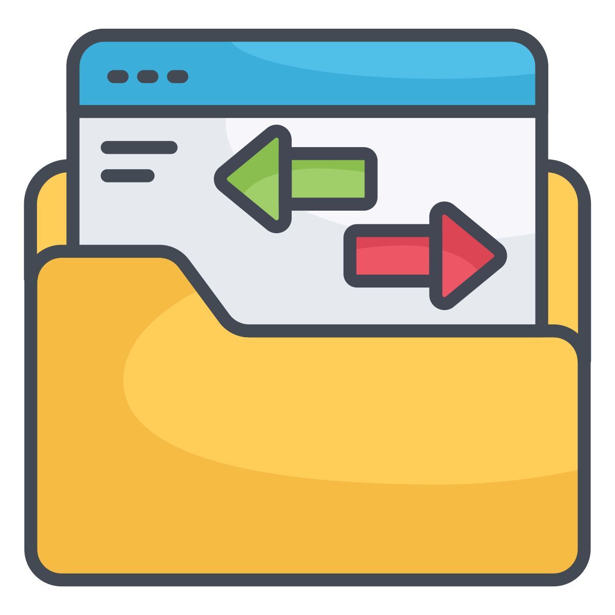 folder transfer icon