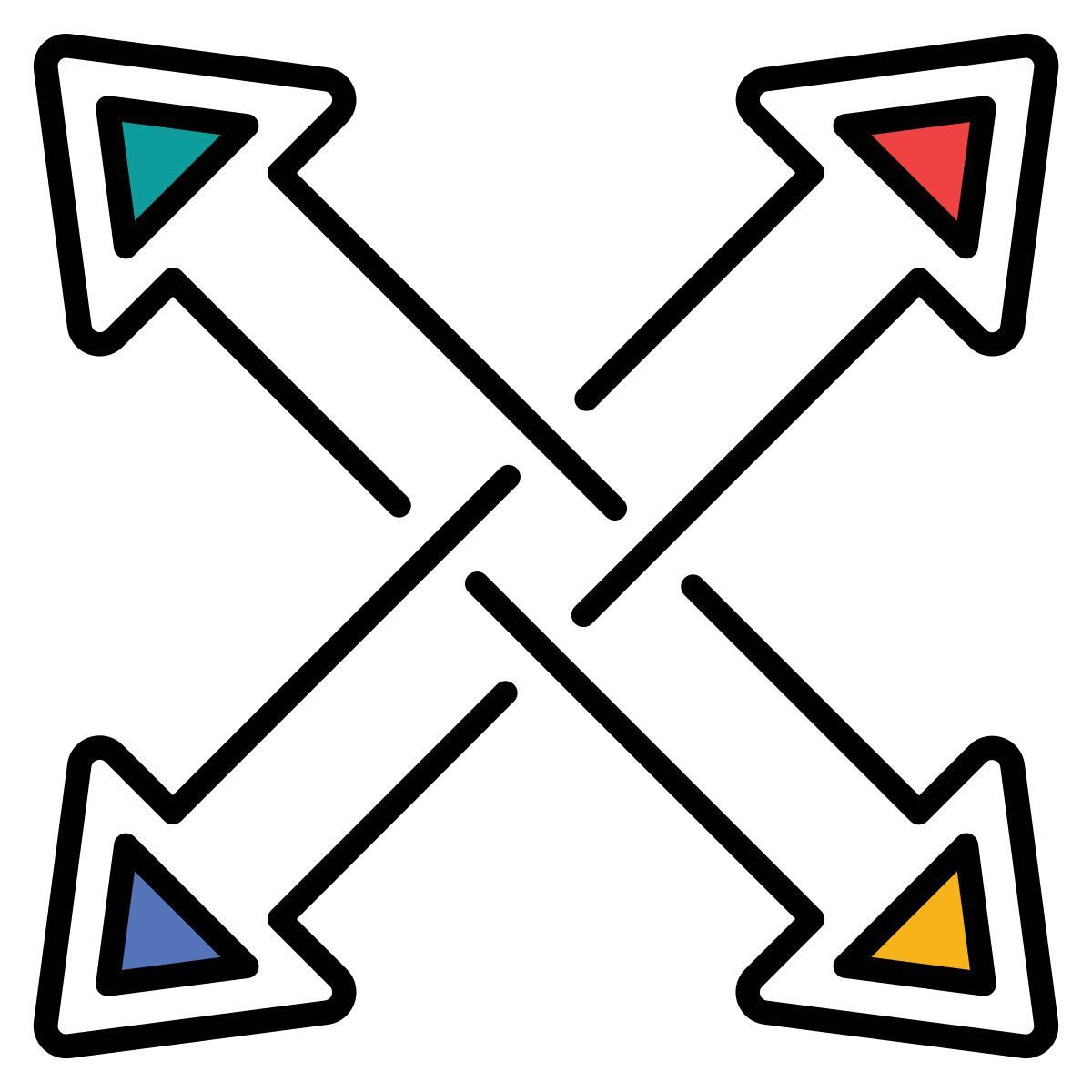 four way direction icon