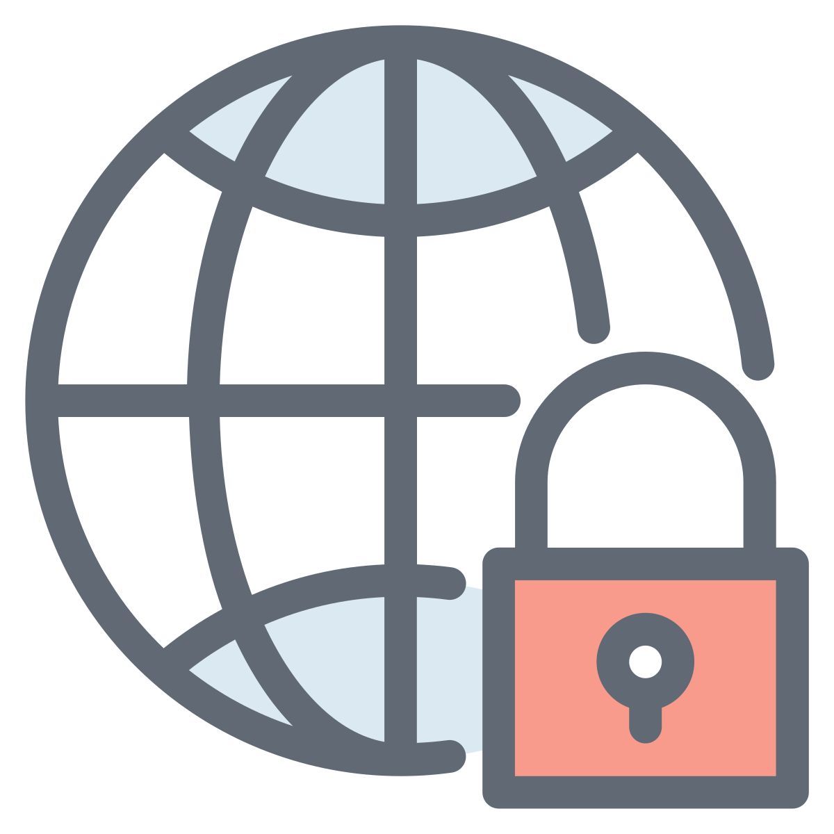 globe lock icon