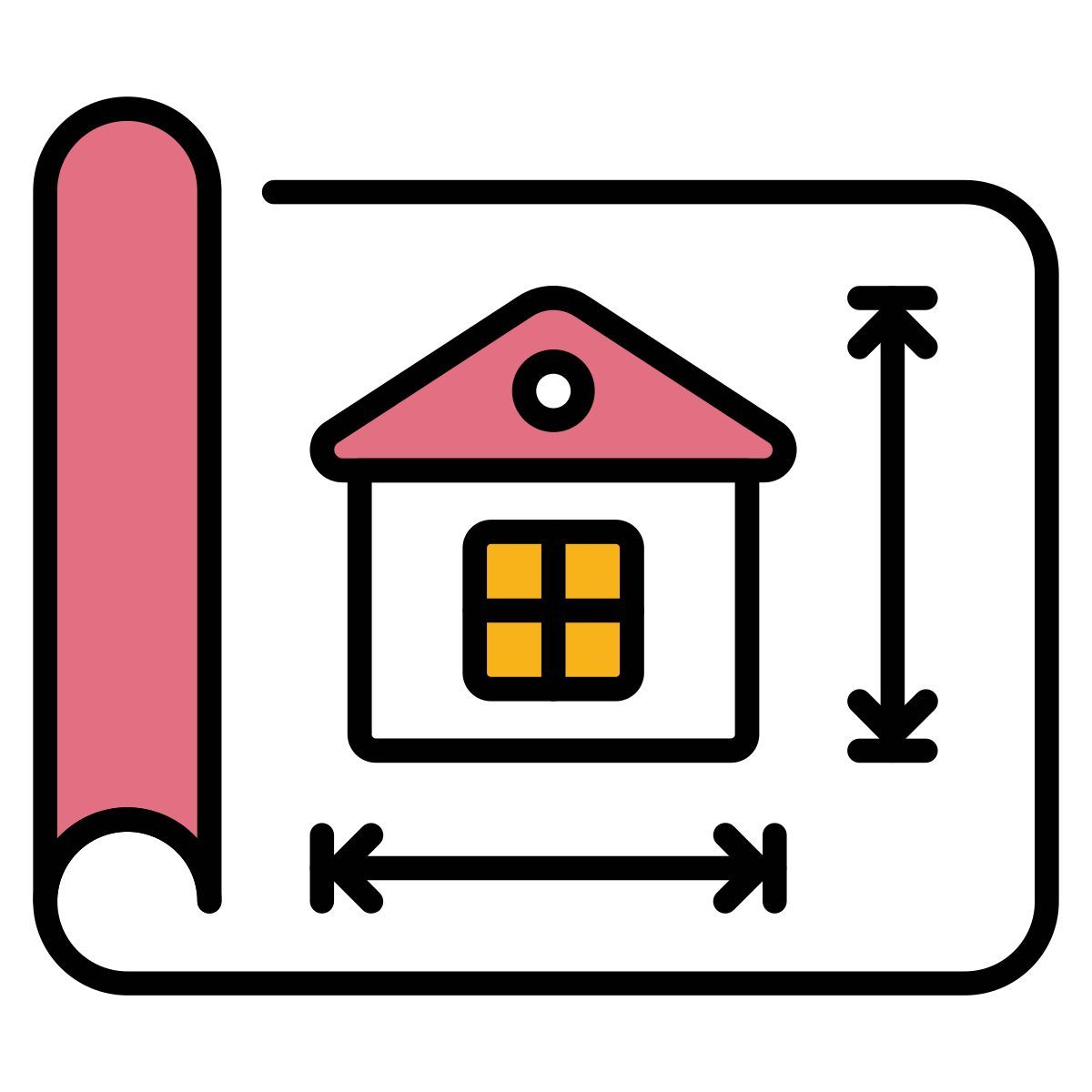 house blueprint icon
