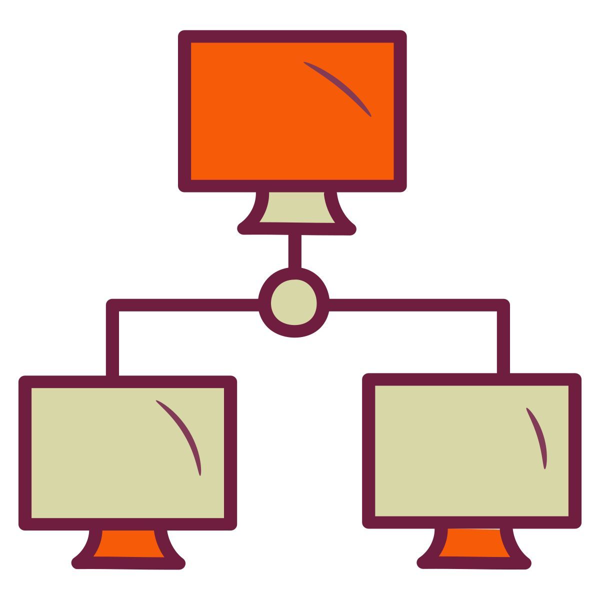 lan outline icon