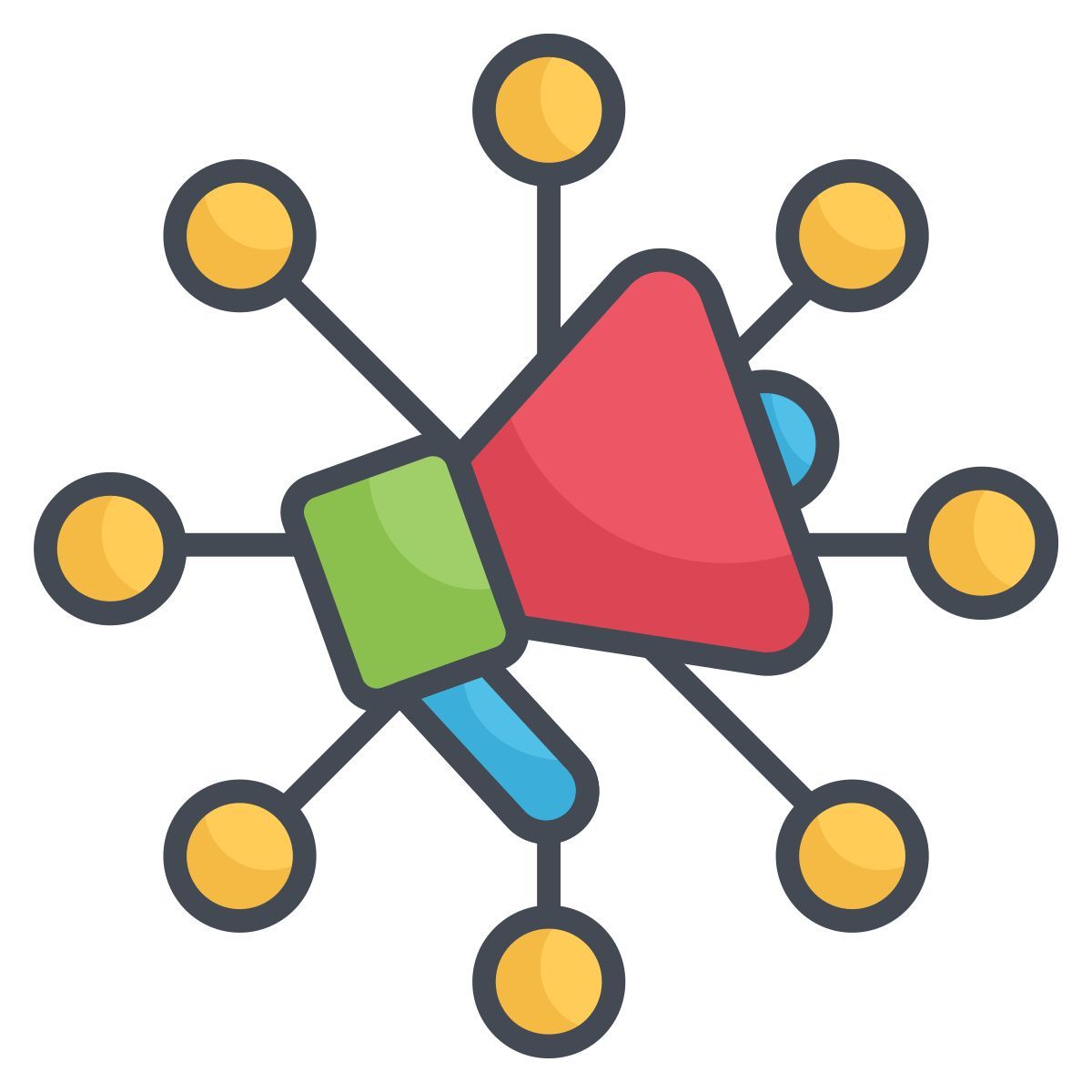 red de marketing icon