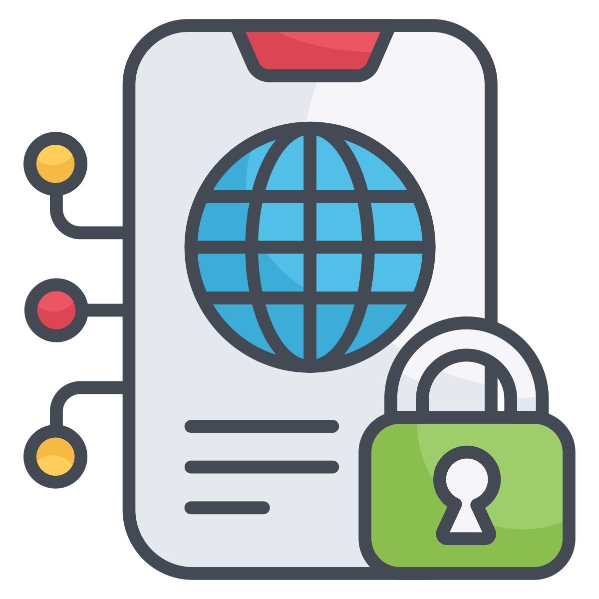 mobile internet protection icon