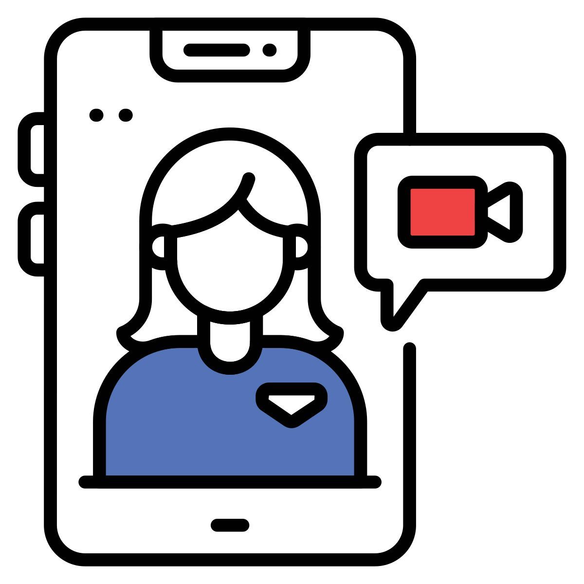 mobile video chat icon