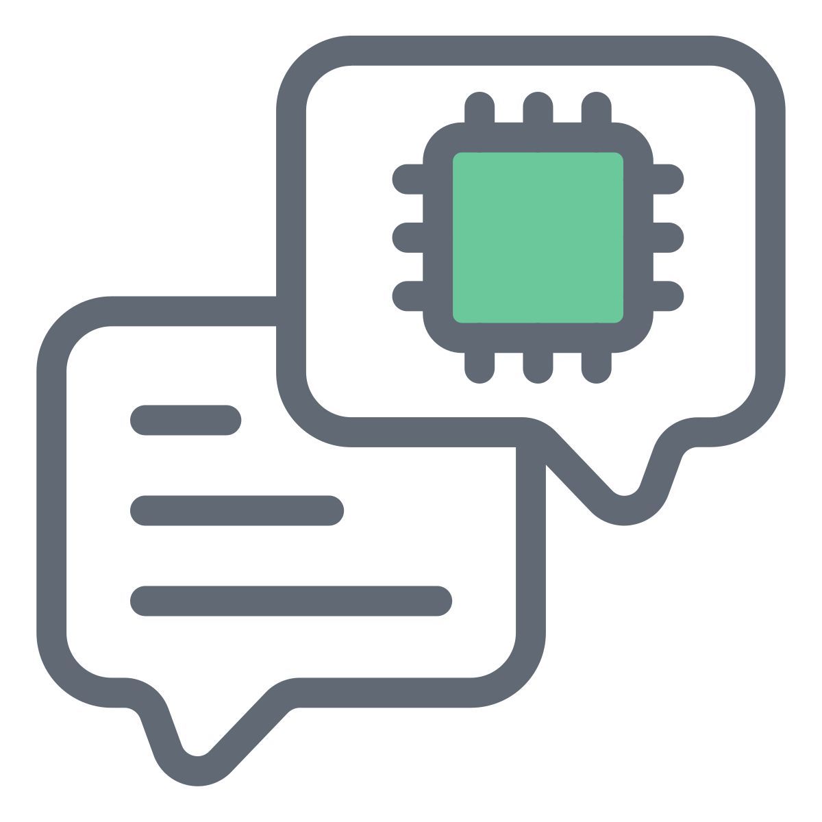 native language processing icon
