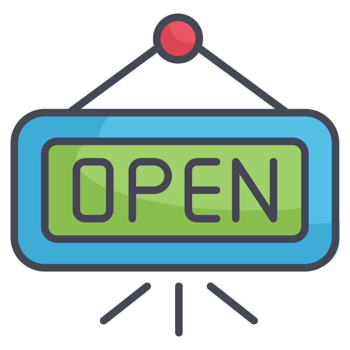 open sign icon