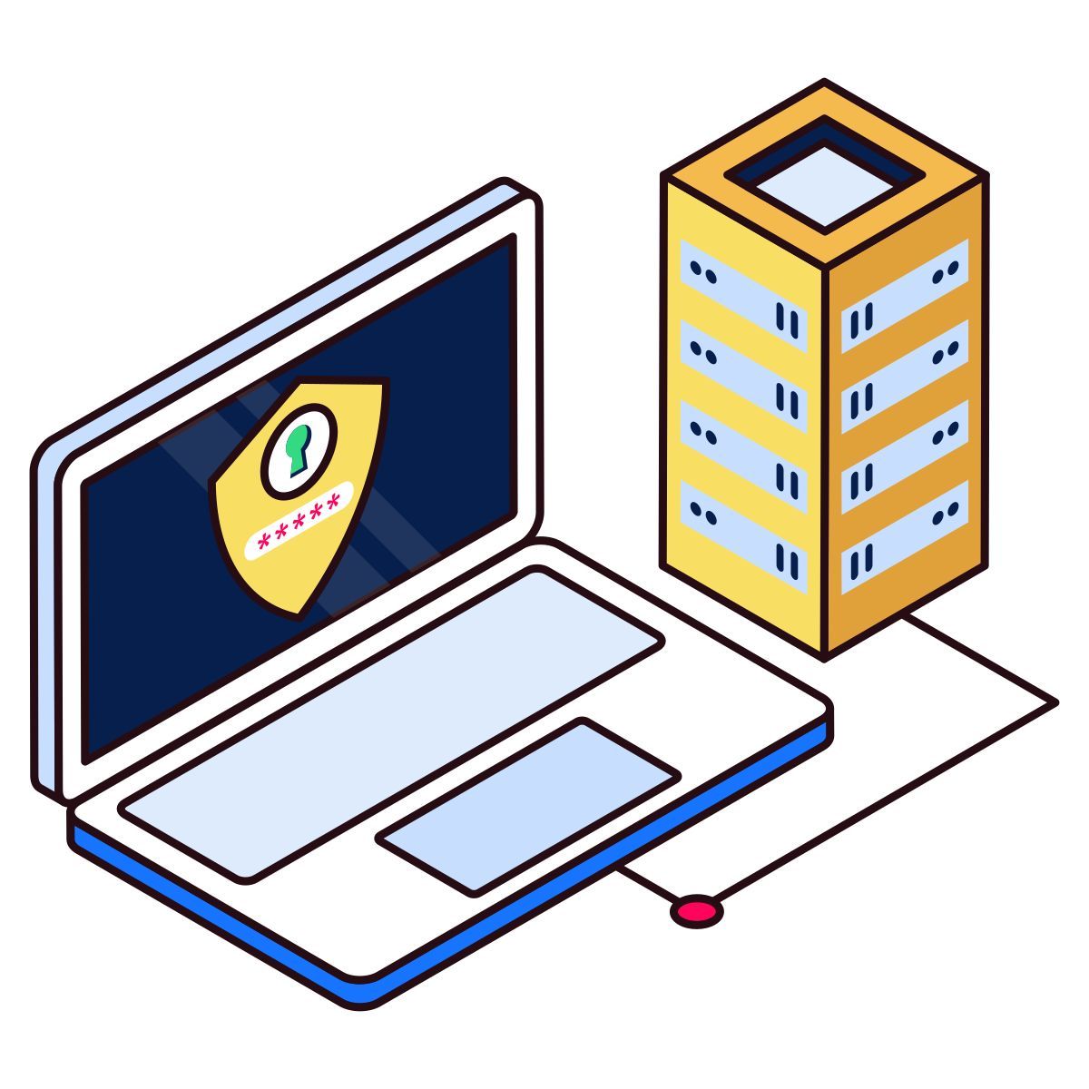 intercambio seguro de datos icon