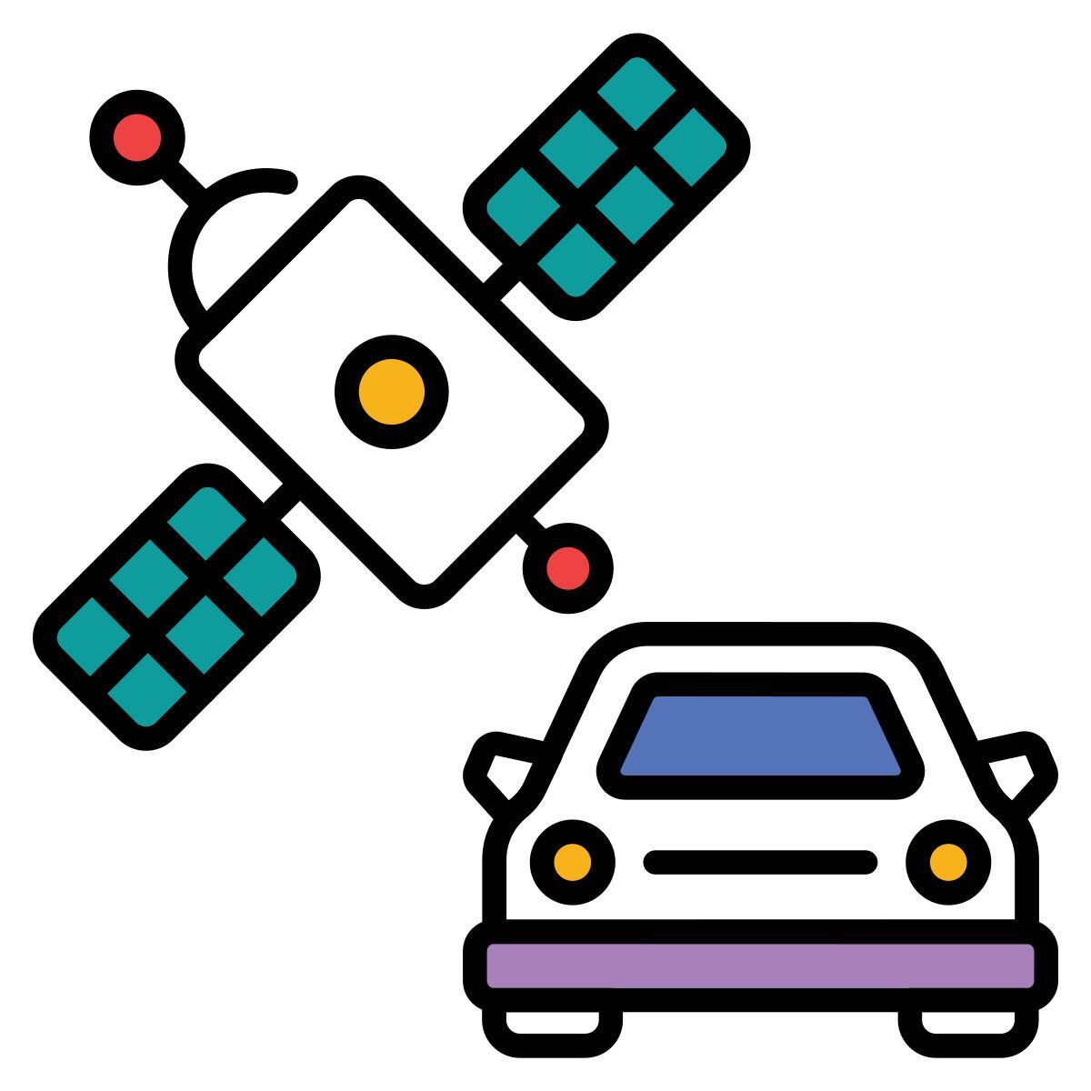 satellite car tracking icon