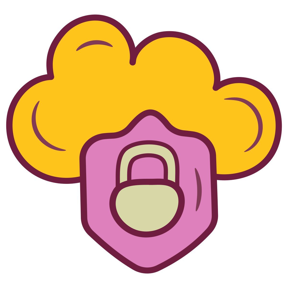secure cloud icon