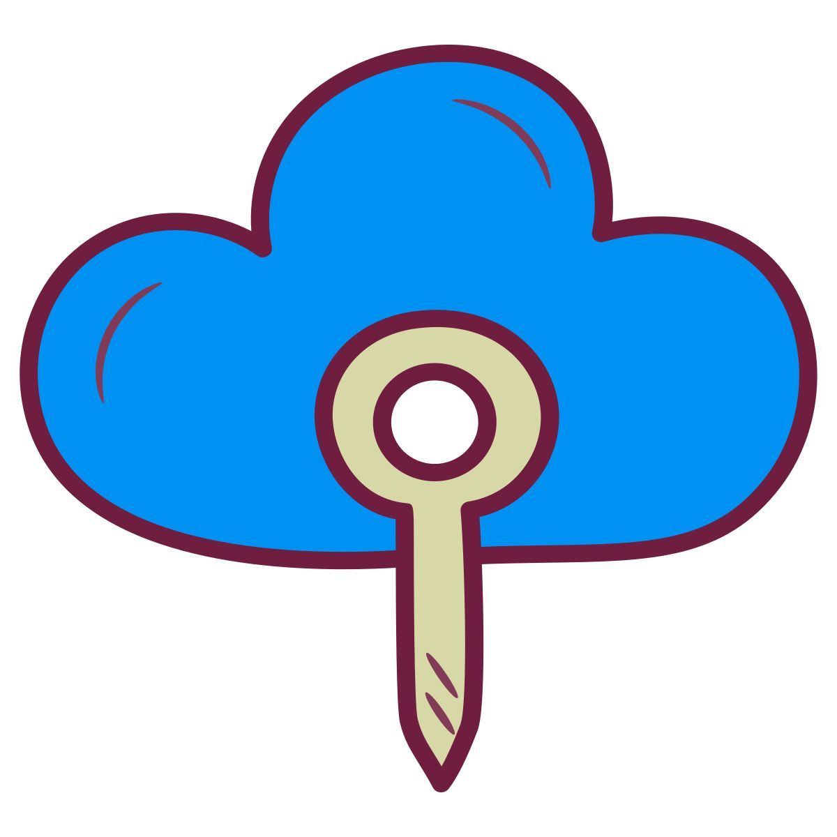 secure cloud icon