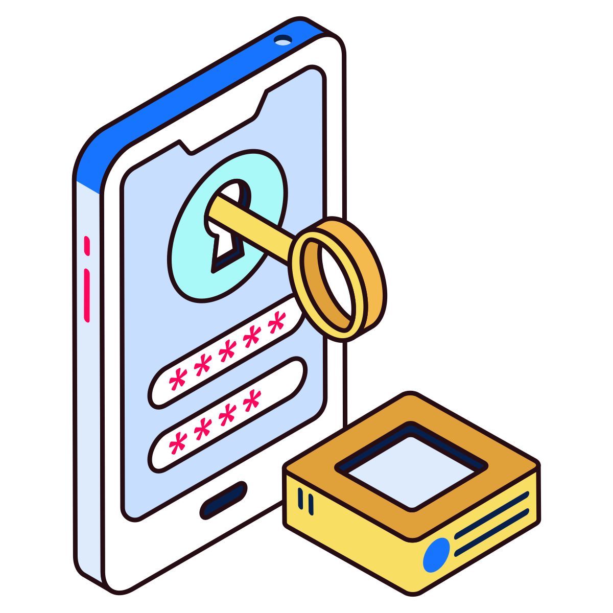 secure mobile data icon